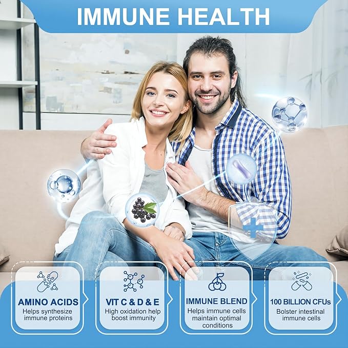 Probiotics and Prebiotics for Women and Men for Digestive Health Immune Health 100 Billion CFUs 84count-SeraviaPure