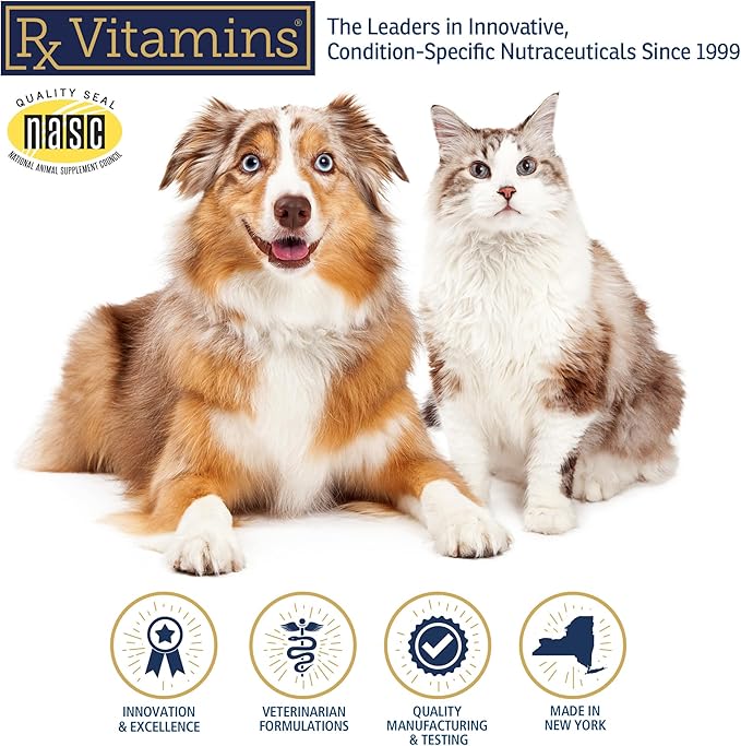 Rx Vitamins Rx Biotic - Probiotic Powder for Dogs and Cats - Cat Digestive Support & Probiotic for Dogs Gut Health - Cat Probiotics for Indoor Cats - Dog Probiotics for Digestive Health - 2.12oz-SeraviaPure
