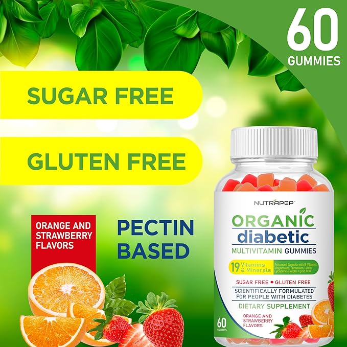 Premium Multivitamin Chewable Gummies for Women & Men - Sugar-Free & Gluten Free Supplement Vitamins - Calcium Magnesium Zinc Manganese Thiamine Biotin…-SeraviaPure