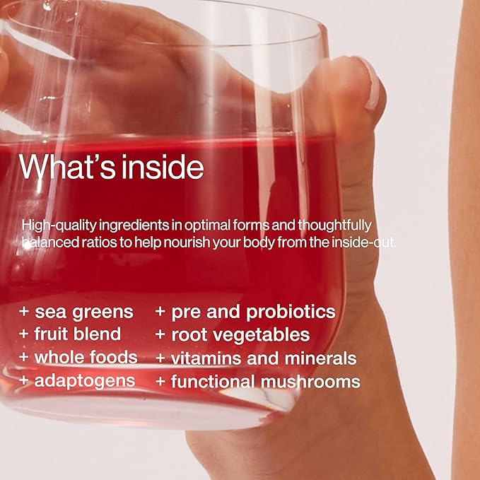 B.WILD Plant-Based Multivitamin Drink Mix – Bold Fruit Punch Flavor with Prebiotics, Probiotics & Adaptogens for Gut Health & Stress Support – 30 Servings – Vegan, Gluten-Free-SeraviaPure