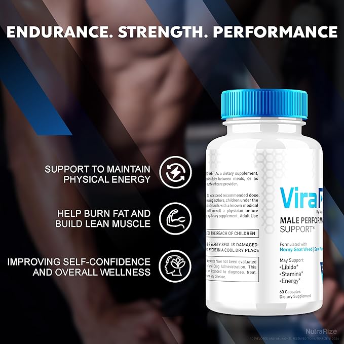 (2 Pack) ViraFlexx for Men, ViraFlex Pro Capsules, Male Performance Support 500mg, All Natural Dietary Supplement to Support Overall Health, Vira Flexx Reviews (120 Capsules)-SeraviaPure