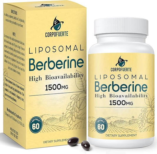 Liposomal Berberine HCl 1500 mg - Berberine Supplement for Women and Men (1 Pack)