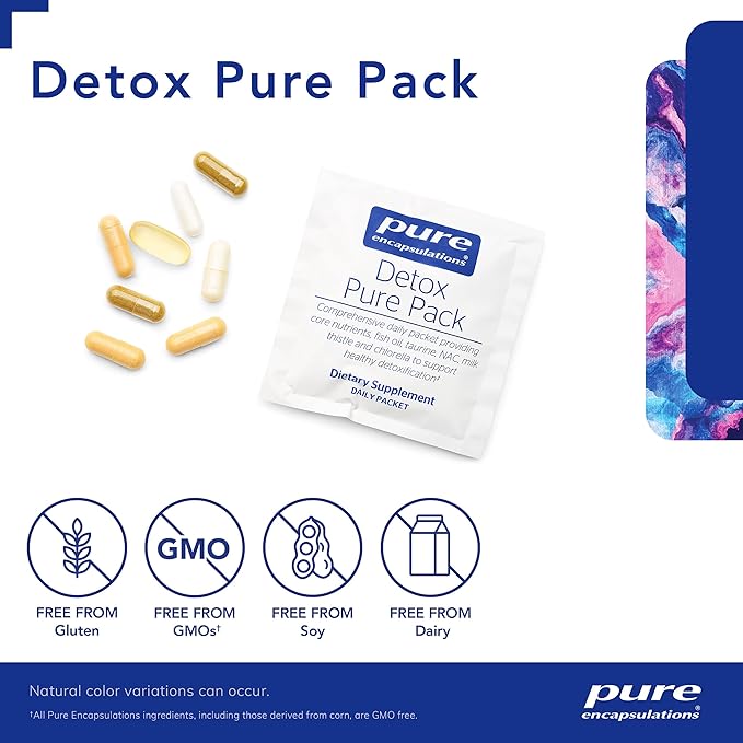 Pure Encapsulations Detox Pure Pack | Daily Packet With Metafolin L-5|MTHF | 30 Packets-SeraviaPure