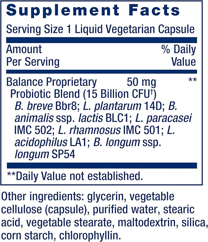 Life Extension FLORASSIST Balance Probiotic - 7 Strains 15 Billion CFUs - Probiotics Supplements for Men and Women - Digestive Health Support – Once Daily, Non-GMO, Vegetarian – 30 Capsules-SeraviaPure