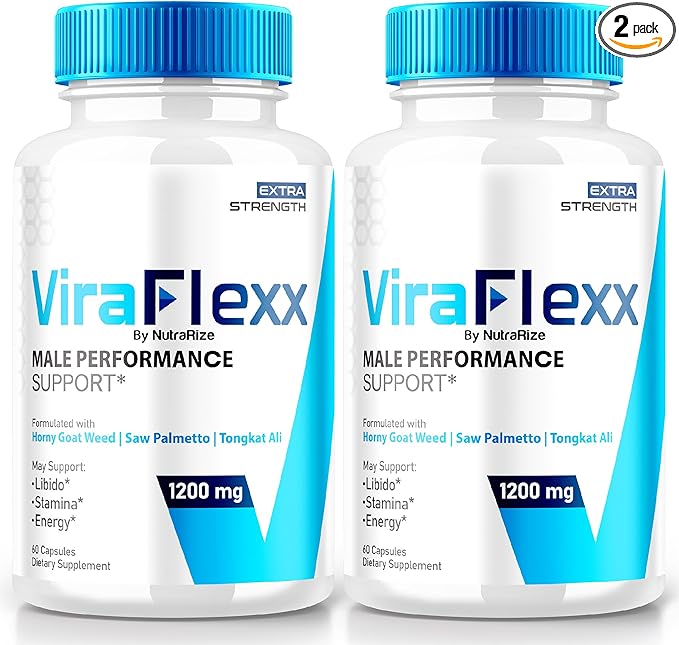 (2 Pack) ViraFlexx for Men, ViraFlex Pro Capsules, Male Performance Support 500mg, All Natural Dietary Supplement to Support Overall Health, Vira Flexx Reviews (120 Capsules)-SeraviaPure