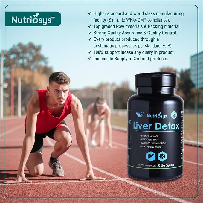 Liver Detox 90 Veggie Capsules, Dietary Supplement for Healthy System, Vitamin Capsules for Men, Women and Adults, Multivitamins Capsules, Vitamin Supplements.-SeraviaPure