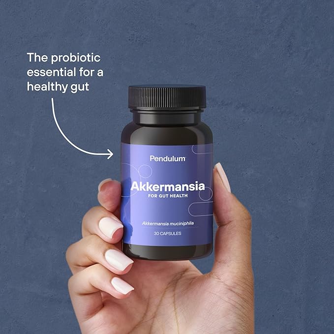 Pendulum Akkermansia Probiotic with Prebiotic Fiber - Increases GLP-1 Production, Delayed Release, Third-Party Tested, 100M AFU Live Strain for Gut Health for Men & Women (30 Capsules, 1-Pack)-SeraviaPure