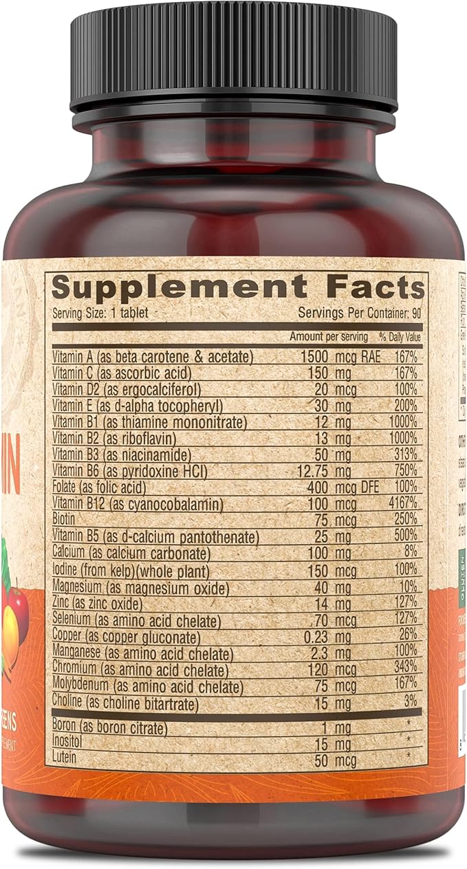 DEVA Vegan Multivitamin and Mineral Supplement - One Daily Vitamin Formula with Greens - Iron Free - 90 Coated Tablets (Pack of 2)-SeraviaPure