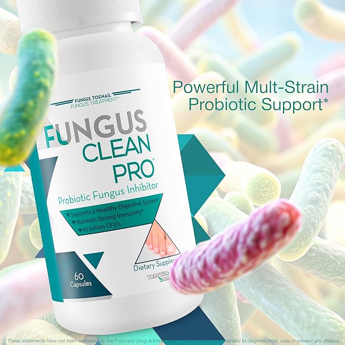 Fungus Clean Pro - Probiotic Fungus Inhibitor - Fight off fungus from the inside out with this powerful fungus defense probiotic - By Fungis Toenail Fungus Treatment - Protect your body from fungus-SeraviaPure