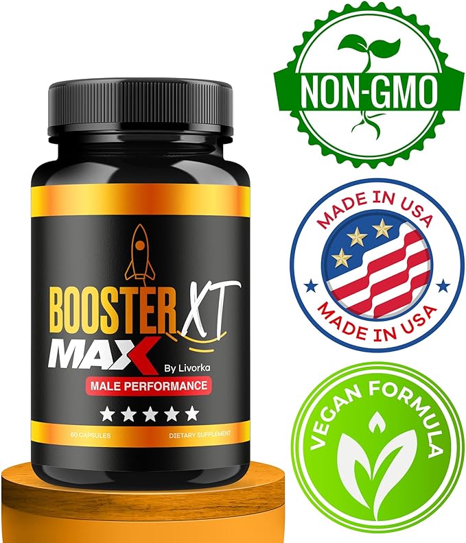 (3 Pack) Booster XT For Men, MAX Strength Men's Supplement, Booster XT, Booster XT for Men Reviews, BoosterXT, Booster XT Reviews, Buster XT, Booster X T Capsules Pro Supplement Pastilla, 180 Capsules-SeraviaPure