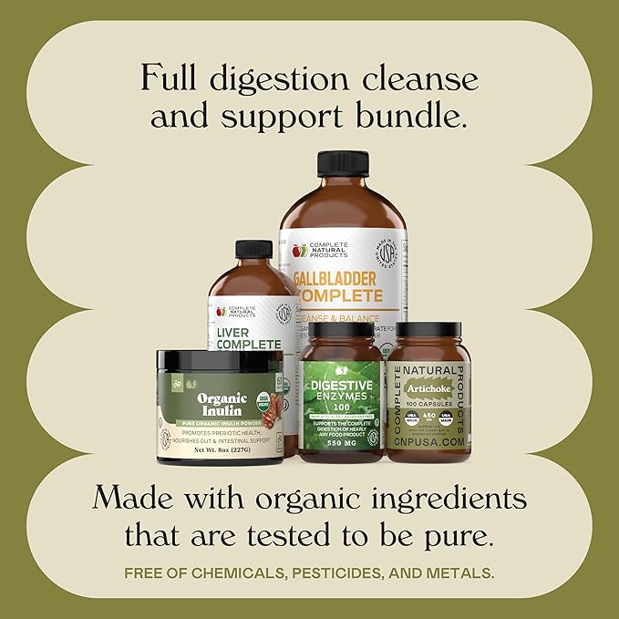 Complete Natural Products Digestion and Gut Health Bundle - Full Detox and Digestive Balance Cleanse