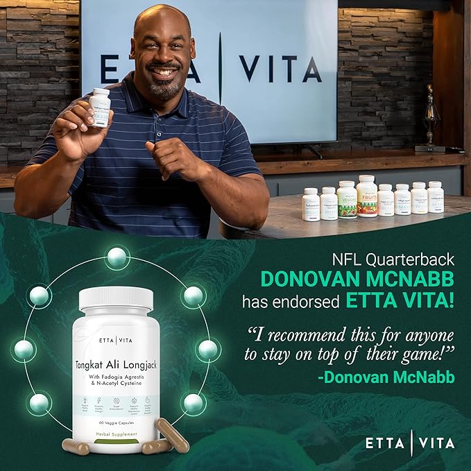 Hormone Doctor Recommended Test Support - Longjack Tongkat Ali & Fadogia Agrestis Supplement for Men & Womens Energy Support, Lean Muscle Growth & Recovery - NAC Liver Detox (Donovan McNabb Partner)-SeraviaPure