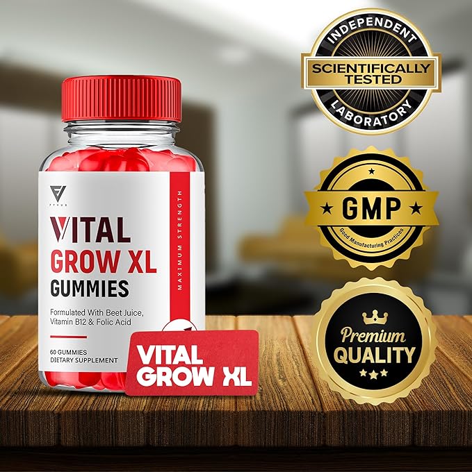(2 Pack) Vital Grow XL Gummies, Vital Grow XL Advanced Performance and Overall Daily Health Support Supplement, VitalGrow XL Maximum Strength 1000mg Wellness Supplement Formula (120 Gummies)-SeraviaPure