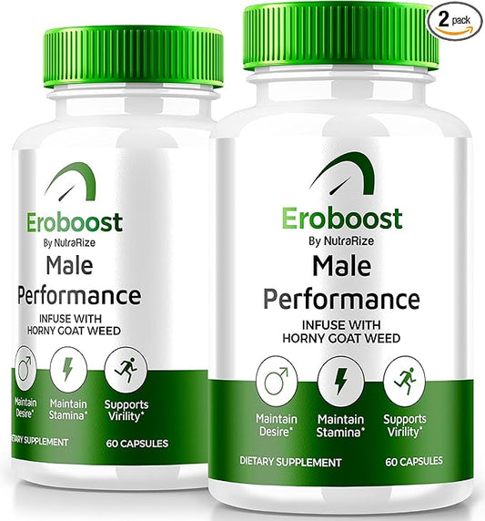 (2 Pack) Eroboost Supplement for Men, Eroboost Male Supplement, Daily Nutrition to Support Peak Performance and Overall Wellness, Official Ero Boost Formula Reviews (120 Capsules)-SeraviaPure