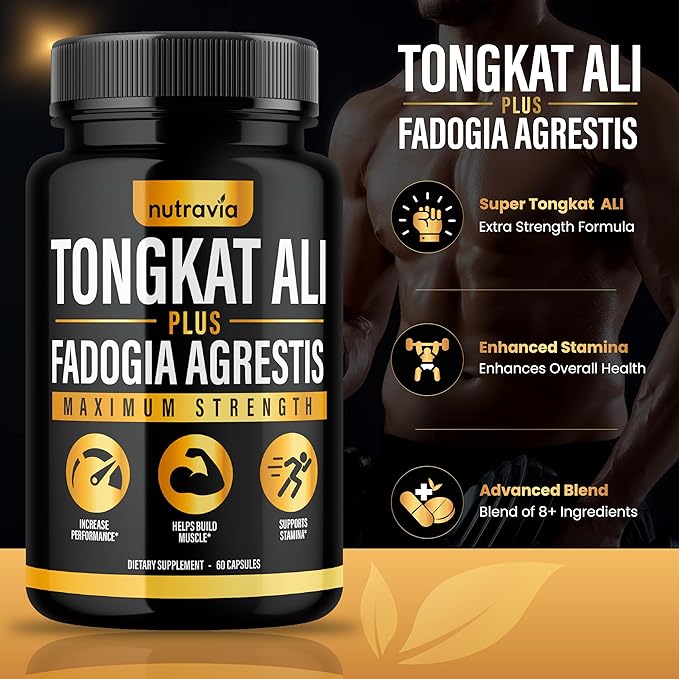 (2 Pack) Tongkat Ali Fadogia Agrestis for Men Supplement, Male Nitric Oxide Booster Longjack Tongkat Ali Extract Powder Vitamins Test Pump Flow Performance Blend Tongkat-Ali for Women (120 Capsules)-SeraviaPure