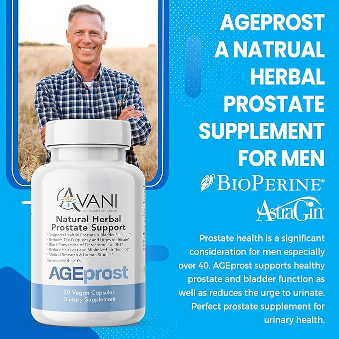 '- Best Natural Herbal Prostate Health Support - Supplement for Men - Reduce Frequent Urination & Midnight Bathroom Trips - DHT Blocker Hair Loss Supplement-SeraviaPure