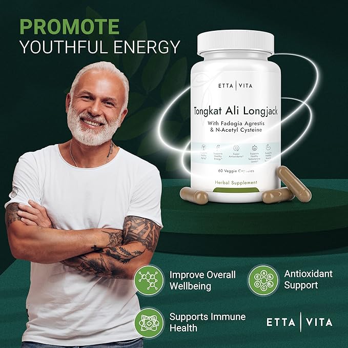 Hormone Doctor Recommended Test Support - Longjack Tongkat Ali & Fadogia Agrestis Supplement for Men & Womens Energy Support, Lean Muscle Growth & Recovery - NAC Liver Detox (Donovan McNabb Partner)-SeraviaPure