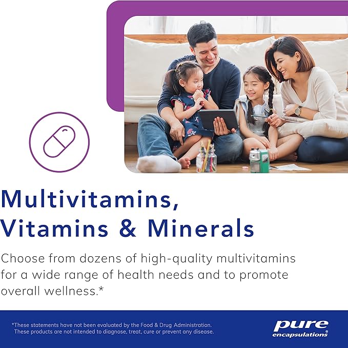 Pure Encapsulations O.N.E. Multivitamin - Once Daily Multivitamin with Antioxidant Complex Metafolin, CoQ10, and Lutein to Support Vision, Cognitive Function, and Cellular Health* - 30 Capsules-SeraviaPure