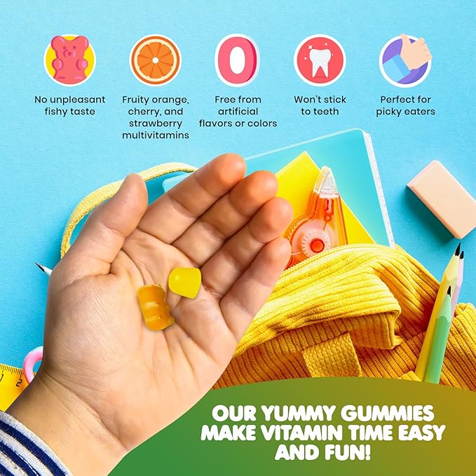 DR. MORITZ Omega 3 Gummies (90 Count) and Kids Multivitamin Gummies Bundle (60 Count) - for Daily Health Support - Vegan DHA Omega 3 for Kids - Non-GMO Toddler Vitamins -Yummy Kid Vitamins