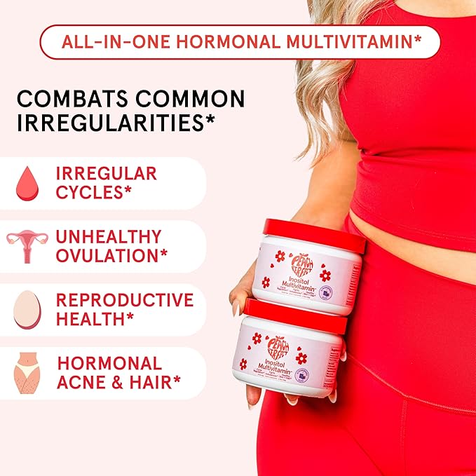Inositol Powder Multivitamin, Pink Lemonade Flavor – 4g Myo-Inositol & D-Chiro Inositol, DIM, Zinc, Magnesium Glycinate, Vitamin D3 – Supports Women’s Health, Cycle, Energy, 30 SVG-SeraviaPure