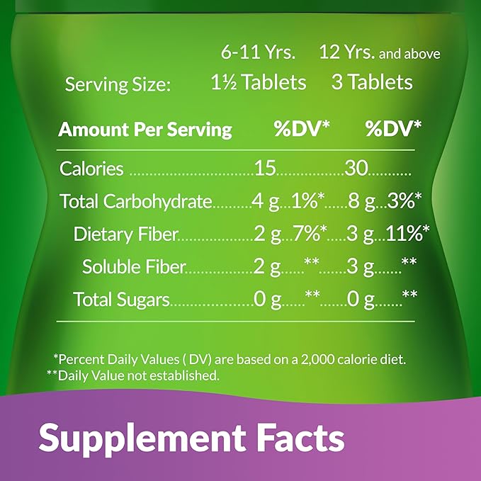 Benefiber Chewable Prebiotic Fiber Supplement Tablets for Digestive Health, Assorted Fruit Flavors - 100 Count-SeraviaPure