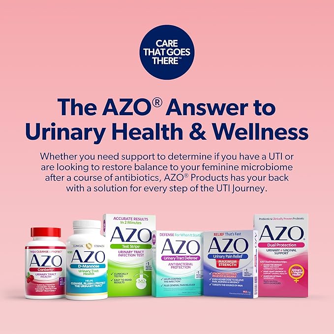 AZO Dual Protection, Urinary + Vaginal Support, Prebiotics and Probiotics for Women*, Starts Working Within 24 Hours, Non-GMO, 30 Count-SeraviaPure