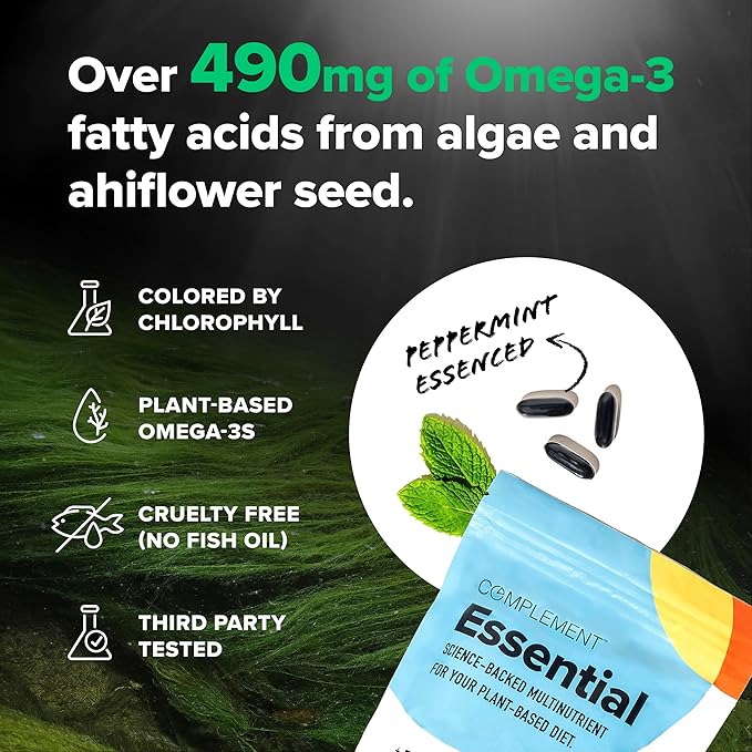 Complement Bundle- Vegan Multivitamin (90 Capsules) & Triple B12 Spray (60 Servings) - Complete Nutrition with Omega 3, Vitamins D3 K2, Zinc, Magnesium & Raspberry- Flavored B12 for Energy & Health-SeraviaPure