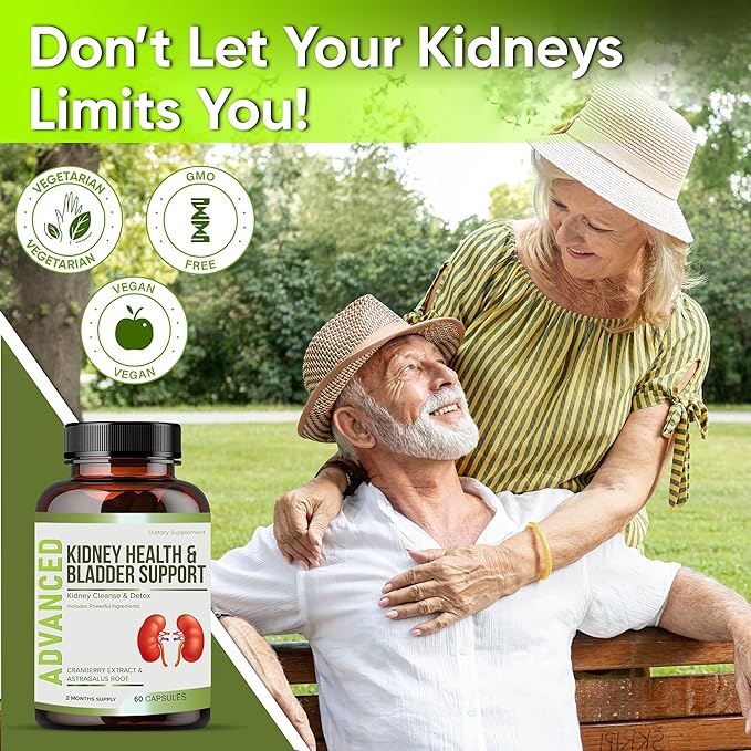 NutraPro Kidney Cleanse Detox & Repair and Bladder Support- Kidney Support Supplement for Kidney Restore with Chanca Piedra,Cranberry, Juniper Berries for Detox and Bladder Health.60 Day Supply.