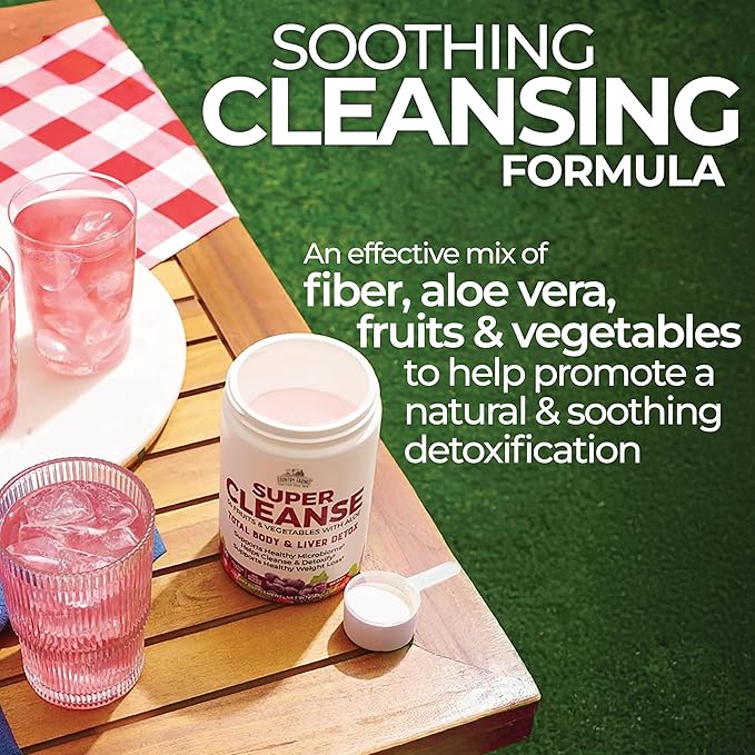 COUNTRY FARMS Super Cleanse, Super Juice Cleanse, Supports Healthy Digestive System, 34 Fruits and Vegetables with Aloe, Promotes Natural Detoxification, Drink Powder, 14 Servings, 9.88 Ounce-SeraviaPure