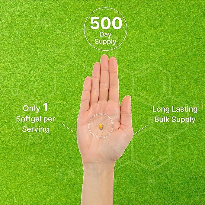 DEAL SUPPLEMENT Folic Acid 1000 mcg (1 mg), 500 Coconut Oil Softgels | Bioavailable Prenatal Vitamins (Vitamin B9) – 1,667 mcg DFE – Easy to Swallow, Non-GMO, & No Gluten-SeraviaPure
